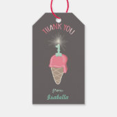 Ice Cream Sparkler 1st Birthday Bedankt voor het L Cadeaulabel (Voorkant)