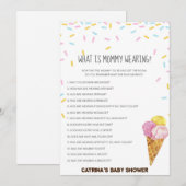 Ice Cream Sprinkle Baby shower - bewerkbare naam,  Kaart (Voorkant / Achterkant)