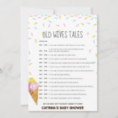 Ice Cream Sprinkle Baby shower - bewerkbare naam,  Kaart (Voorkant)