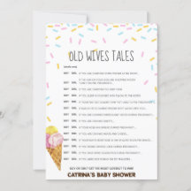 Ice Cream Sprinkle Baby shower - bewerkbare naam, 