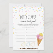 Ice Cream Sprinkle Baby shower - bewerkbare naam,  Kaart (Voorkant)