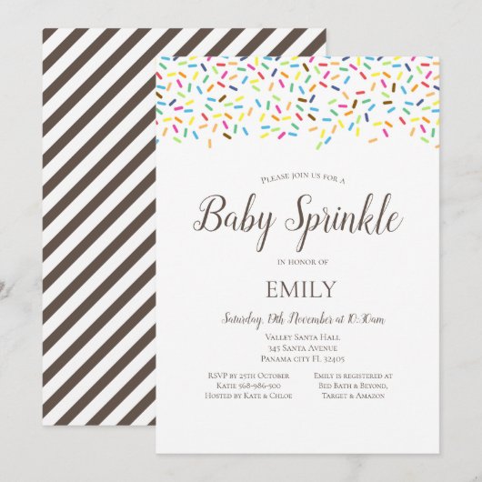 Ice Cream Sprinkle Kaart (Voorkant / Achterkant)