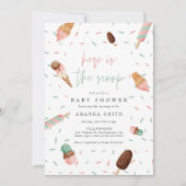 Ice Cream Sprinkle Pink Summer Girl Baby shower Kaart (Voorkant)