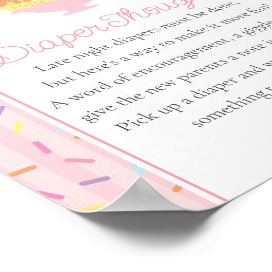 Ice Cream Sprinkled with Love Diaper Thoughts Poster (Hoek)