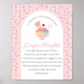 Ice Cream Sprinkled with Love Diaper Thoughts Poster (Voorkant)