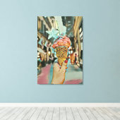 Ice cream sprinkles canvas afdruk (Insitu (Houten vloer))