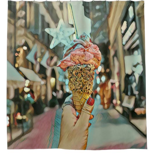 Ice cream sprinkles douchegordijn (Voorkant)
