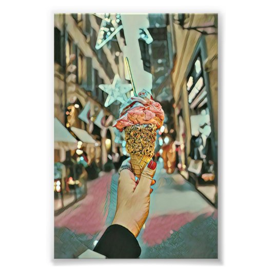 Ice cream sprinkles foto afdruk (Voorkant)