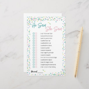 Ice Cream Sprinkles Hij zei dat ze spel zei Briefpapier