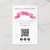 Ice Cream & Sprinkles Pastry Chef Bakery Visitekaartje (Achterkant)