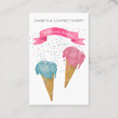 Ice Cream & Sprinkles Pastry Chef Bakery Visitekaartje (Voorkant)