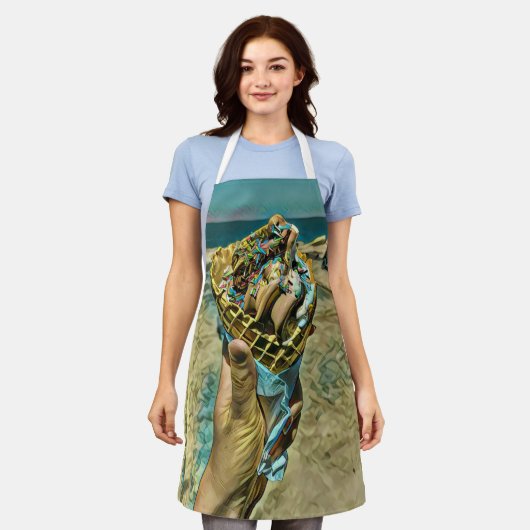 Ice cream sprinkles schort (Gedragen)