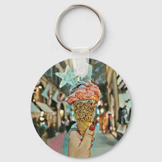 Ice cream sprinkles sleutelhanger (Voorkant)