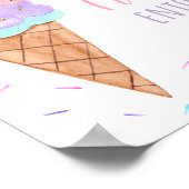 Ice Cream Sprinkles Sweet Treats Verjaardagsteken Poster (Hoek)