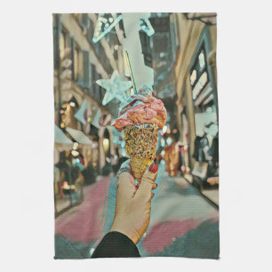 Ice cream sprinkles theedoek