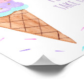 Ice Cream Sprinkles Verjaardagsfeestvoorteken Poster (Hoek)