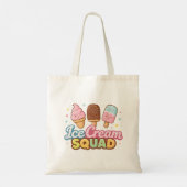 Ice Cream Squad Cute Cartoon Popsicle Tote Bag (Achterkant)