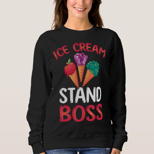Ice Cream Stand Boss Love Icecream Trui (Voorkant)