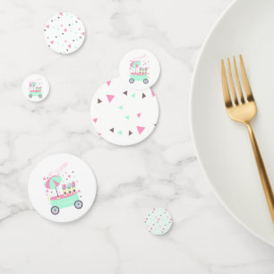 Ice Cream stand - roze verjaardag Confetti