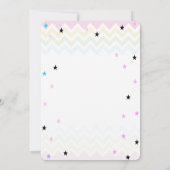 Ice Cream Stars Zigzag Verjaardag Uitnodiging (Achterkant)