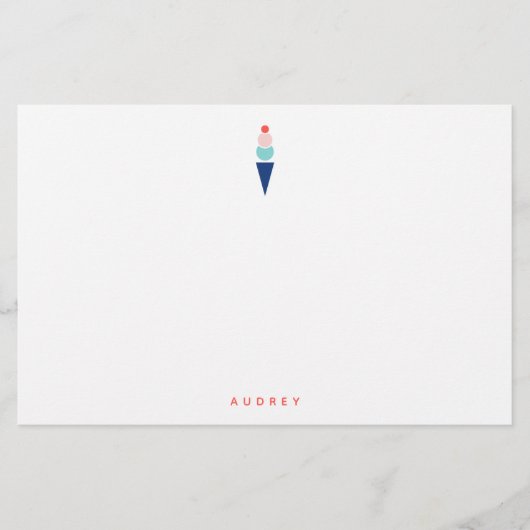 Ice Cream Stationery Briefpapier (Voorkant)