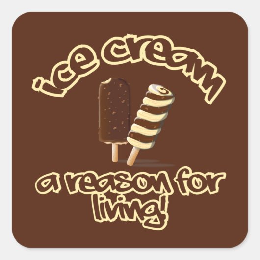 Ice Cream-stickers Vierkante Sticker (Voorkant)