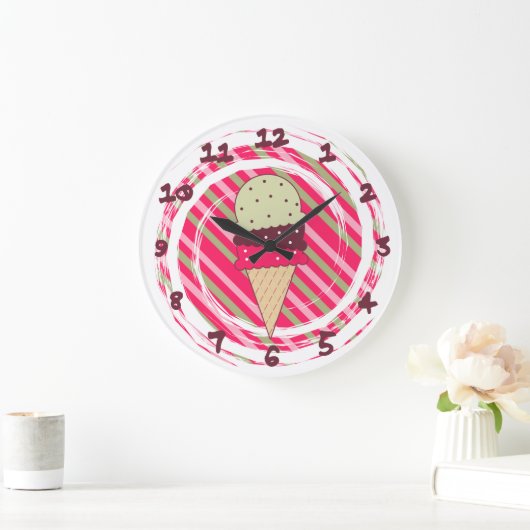 Ice Cream Strawberry Swirl Grote Klok (Huis)