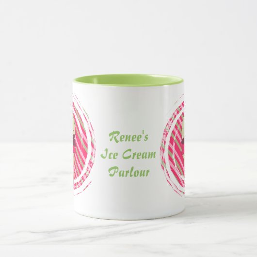 Ice Cream Strawberry Swirl Mok (Midden)