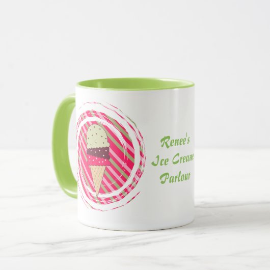 Ice Cream Strawberry Swirl Mok (Voorkant links)