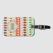 Ice Cream Stripes - Aangepast Bagagelabel (Voorkant (horizontaal))