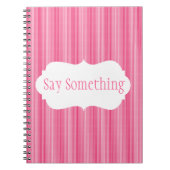 Ice Cream Stripes met monogram Notitieboek (Voorkant)