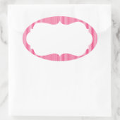 Ice Cream Stripes met monogram Ovale Sticker (Tas)