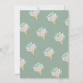 Ice Cream Succuents Flower Vrijgezellenfeest Kaart (Achterkant)