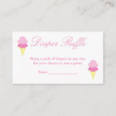 Ice Cream Summer Baby shower Diaper Raffle Kaart (Voorkant)