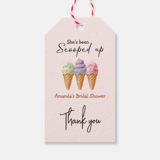 Ice Cream Summer Opgeschept Vrijgezellenfeest guns Cadeaulabel (Voorkant)