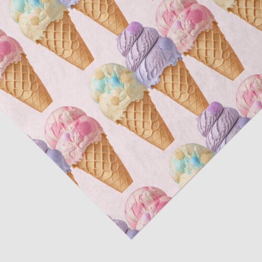 Ice Cream Summer Opgeschept Vrijgezellenfeest guns Tissuepapier (Detail)
