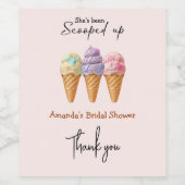 Ice Cream Summer Opgeschept Vrijgezellenfeest guns Wijn Etiket (Enkel label)