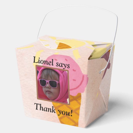 ice cream summer party photo bedankdoosjes (Voorkant)