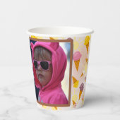 ice cream summer party photo papieren bekers (Achterkant)