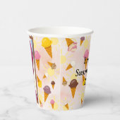 ice cream summer party photo papieren bekers (Rechts)