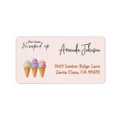 Ice Cream Summer Scooped Up Vrijgezellenfeest Adre Etiket (Voorkant)