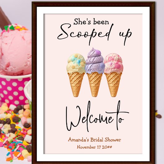 Ice Cream Summer Scooped Up Vrijgezellenfeest Welk Perfect Poster
