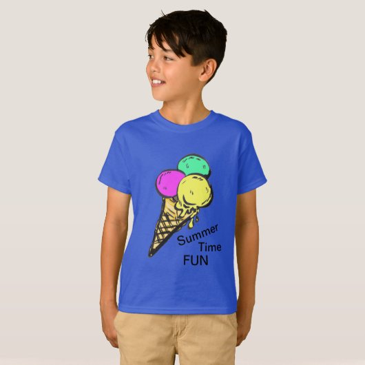 Ice Cream Summer Time Fun T-Shirt (Voorkant volledig)