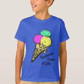 Ice Cream Summer Time Fun T-Shirt (Voorkant)