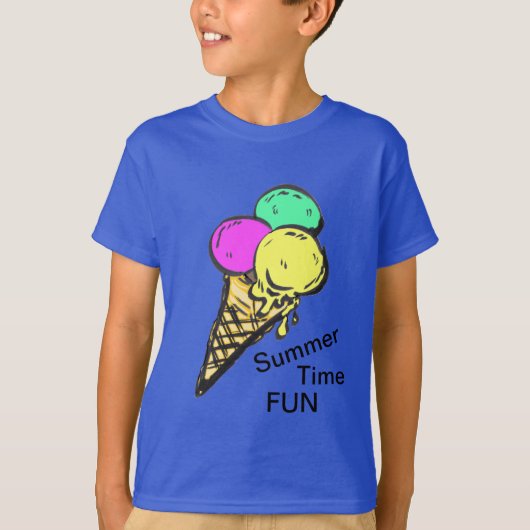 Ice Cream Summer Time Fun T-Shirt (Voorkant)