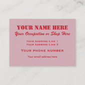 Ice Cream Sundae aangepast visitekaartje (Achterkant)