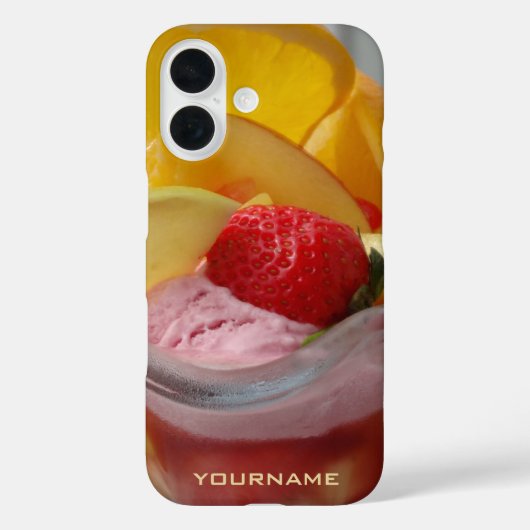 Ice Cream Sundae aangepaste monogram-hoesjes Case-Mate iPhone Case (Achterkant)