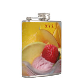 Ice Cream Sundae aangepaste monogram-kolf Heupfles (Rechts)