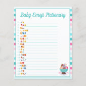 Ice Cream Sundae Baby shower Emoji Pictionary Flyer (Voorkant)
