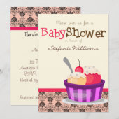 Ice Cream Sundae Baby shower Uitnodiging (Voorkant / Achterkant)